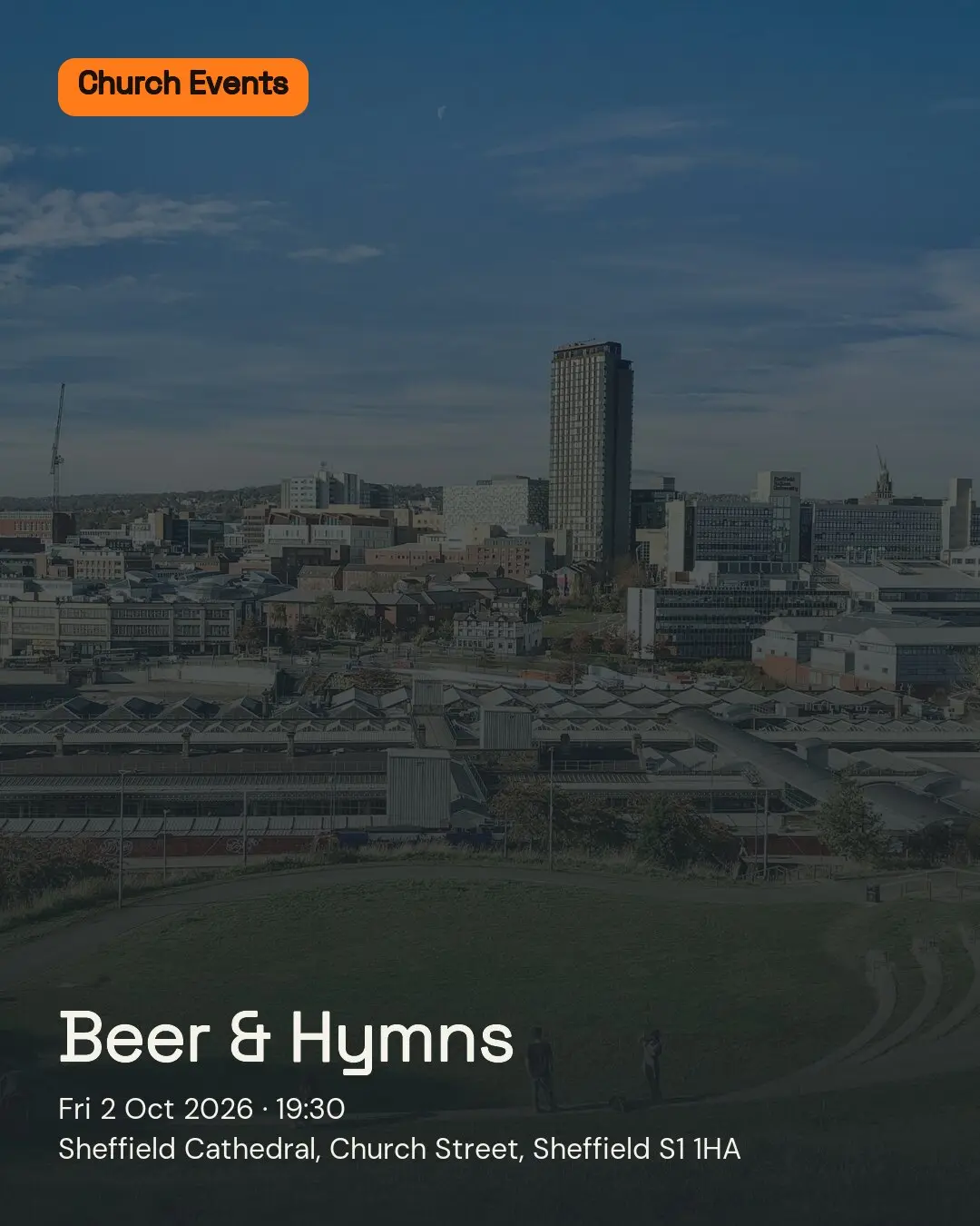 Beer & Hymns. Fri 2 Oct 2026. Sheffield Cathedral, Church Street, Sheffield S1 1HA.