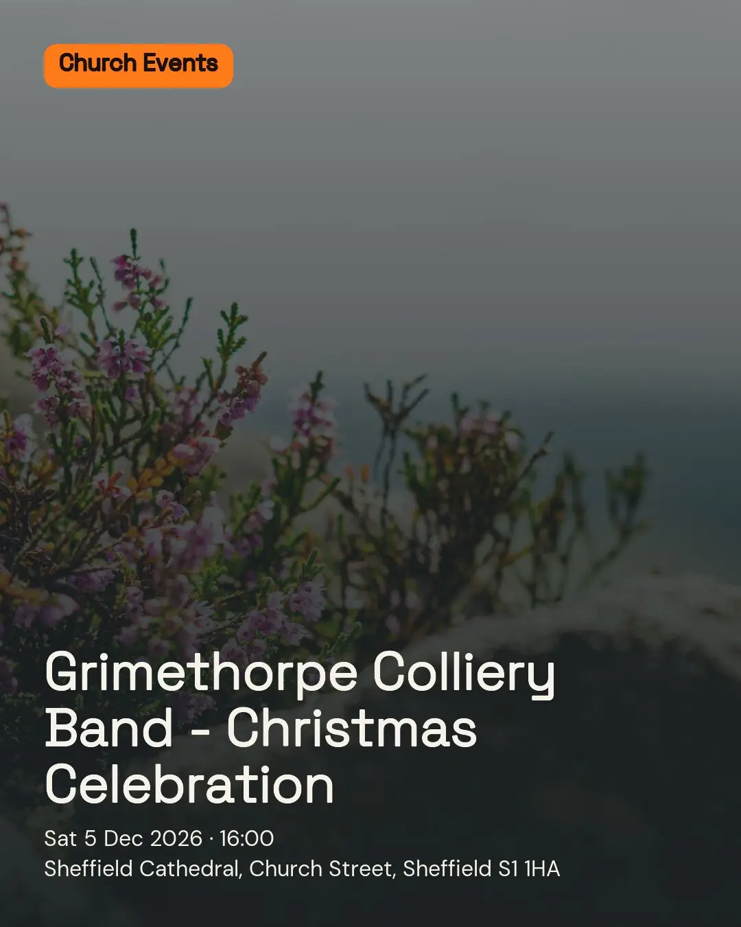 Grimethorpe Colliery Band - Christmas Celebration. Sat 5 Dec 2026. Sheffield Cathedral, Church Street, Sheffield S1 1HA.