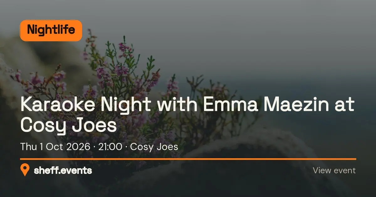 Karaoke Night with Emma Maezin at Cosy Joes. Thu 1 Oct 2026. Cosy Joes.