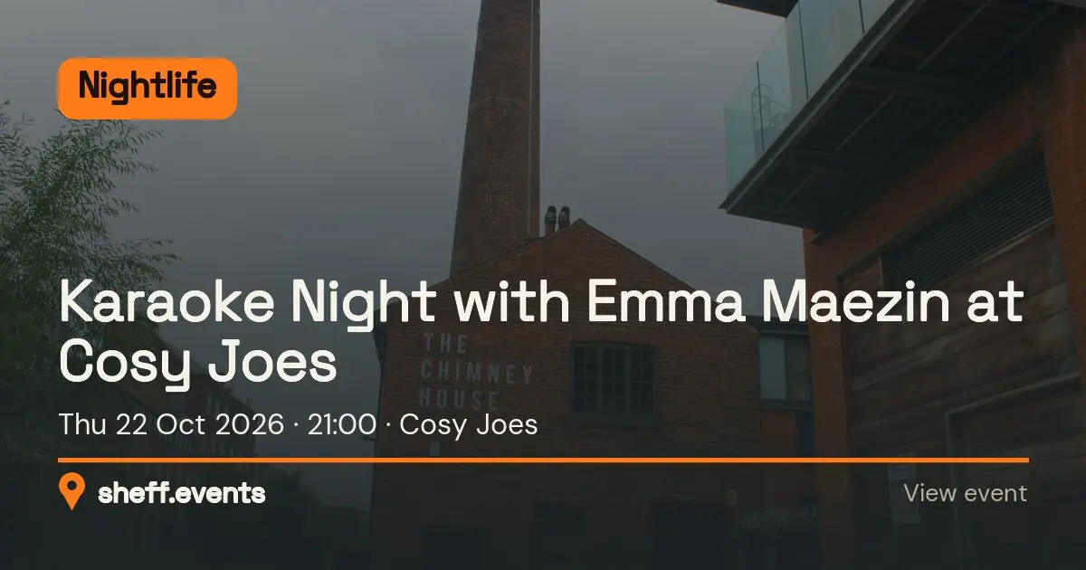 Karaoke Night with Emma Maezin at Cosy Joes. Thu 22 Oct 2026. Cosy Joes.