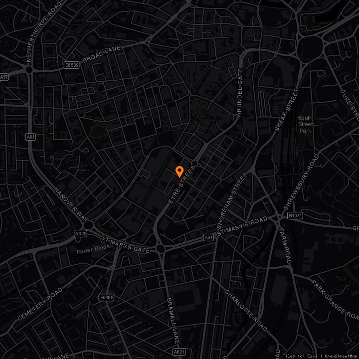 Map showing Arundel Emporium · Arundel Emporium, Sheffield, S1 4QD