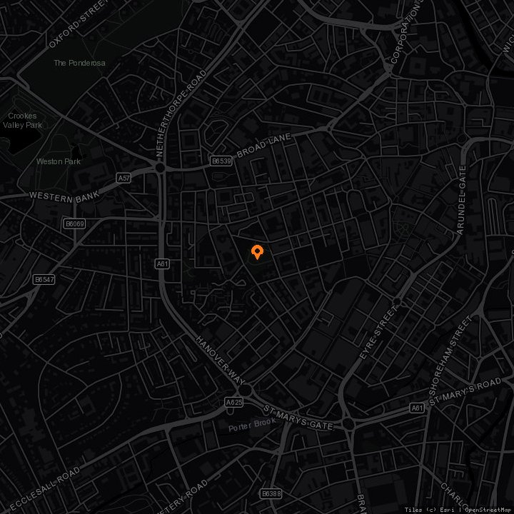 Map showing Devonshire Green