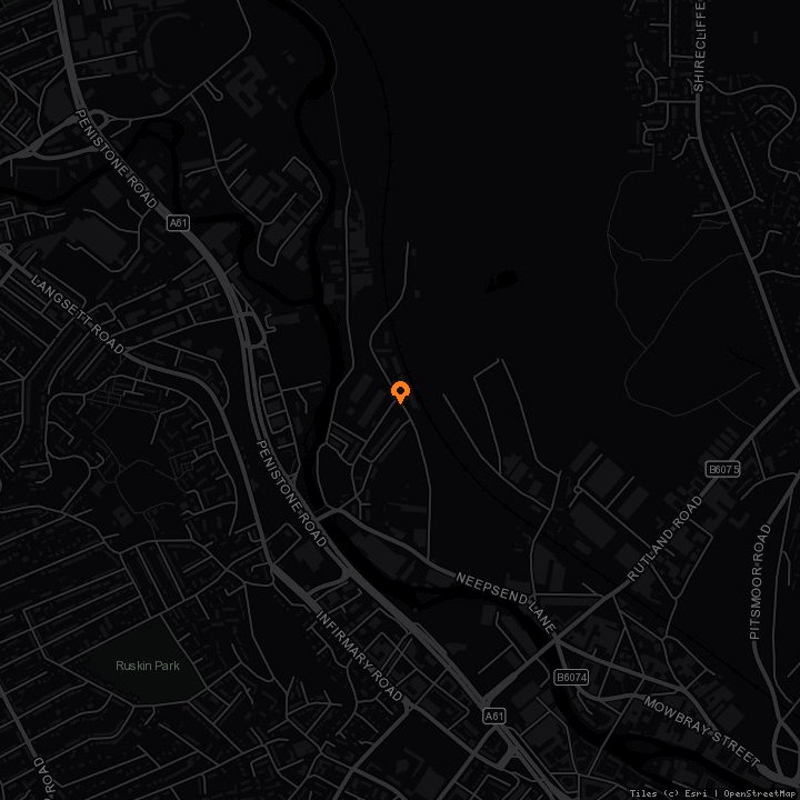 Map showing Dryad Works