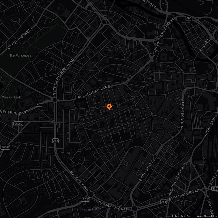 Map showing Fez Sheffield
