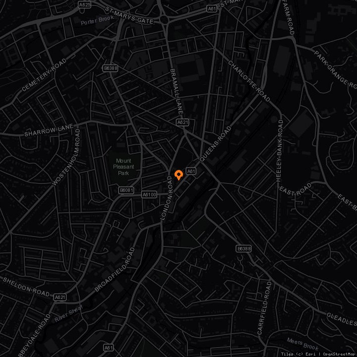 Map showing Hagglers Corner