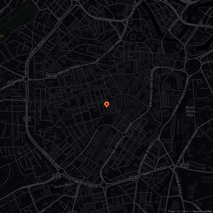 Map showing Hop Hideout