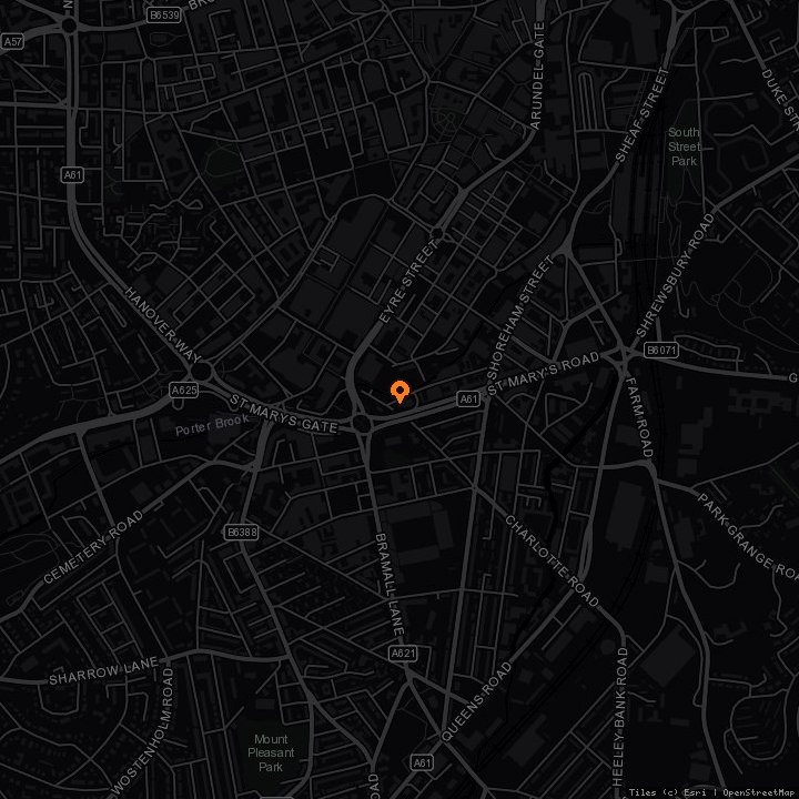 Map showing Mary St Live
