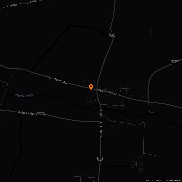 Map showing Oldcotes Car Boot & Sunday Market · A634 Blyth Road, Oldcotes, Worksop, S81 8JE