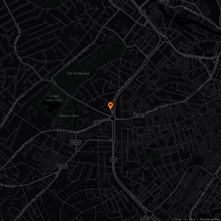 Map showing SADACCA · SADACCA, 48 Wicker, Sheffield, S3 8JB