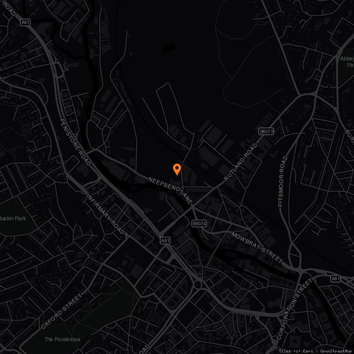 Map showing SYSheffield (Steel Yard) · SYSheffield (Steel Yard), Sheffield, S3 8AS