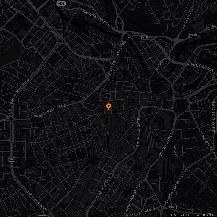 Map showing The Church House