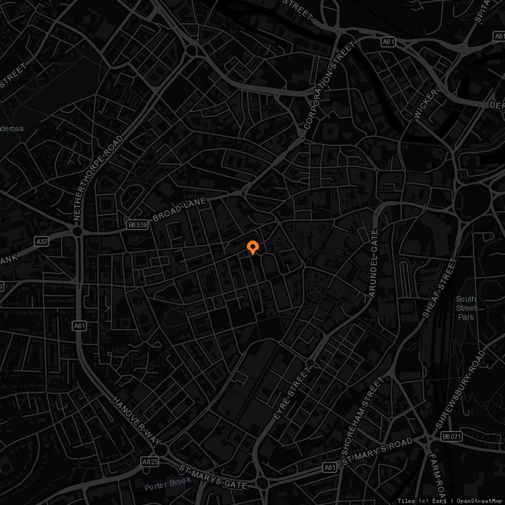 Map showing The Four Leaf