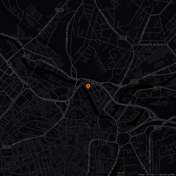 Map showing The Harlequin