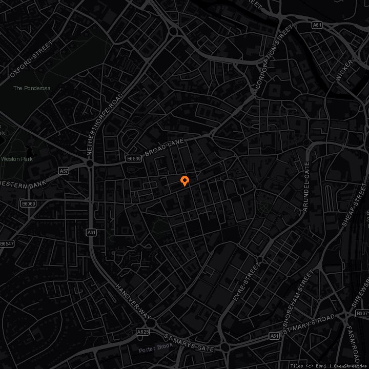 Map showing Tiger Works