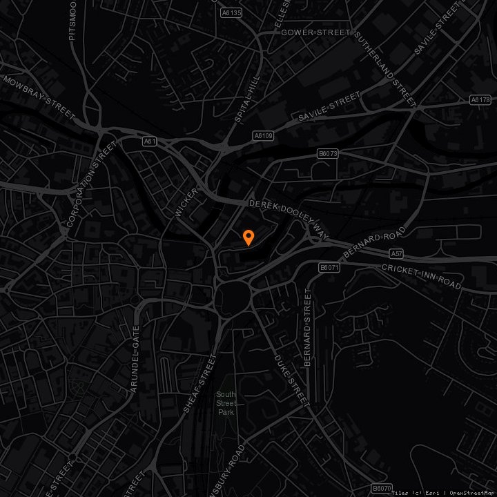 Map showing Victoria Quays · Victoria Quays, Sheffield Canal Basin, Sheffield, S2 5SY