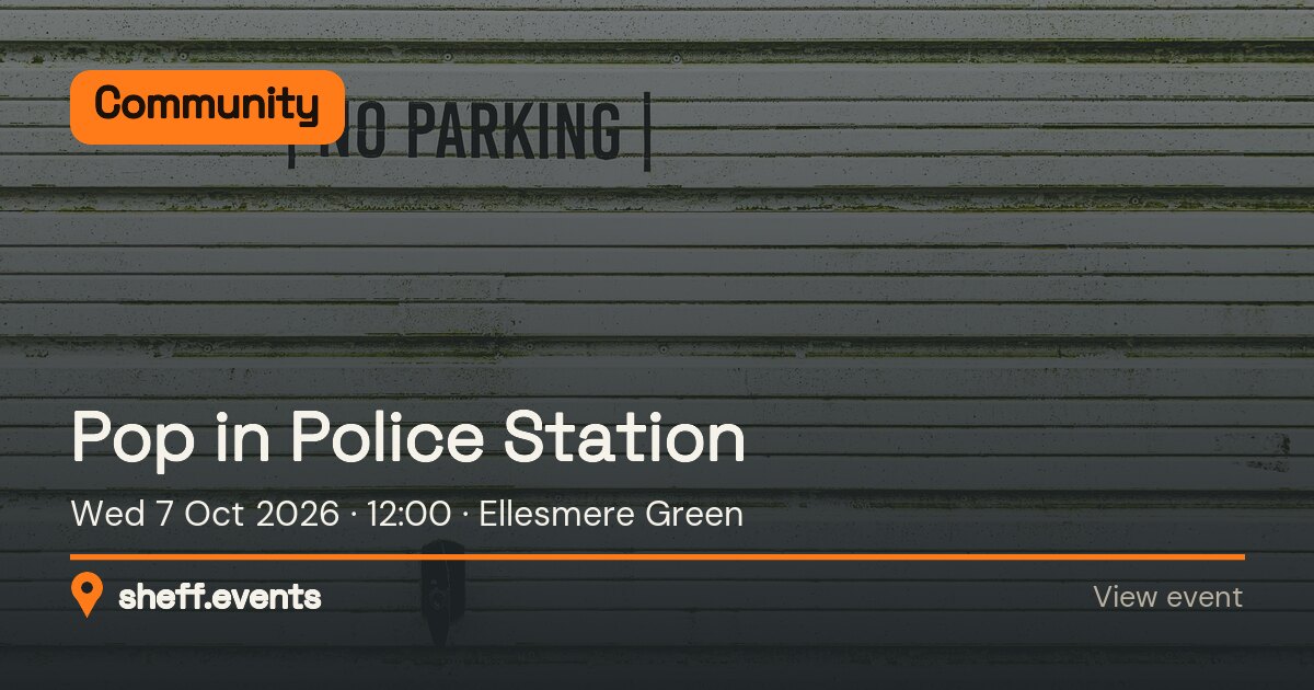Pop in Police Station. Wed 7 Oct 2026. Ellesmere Green.