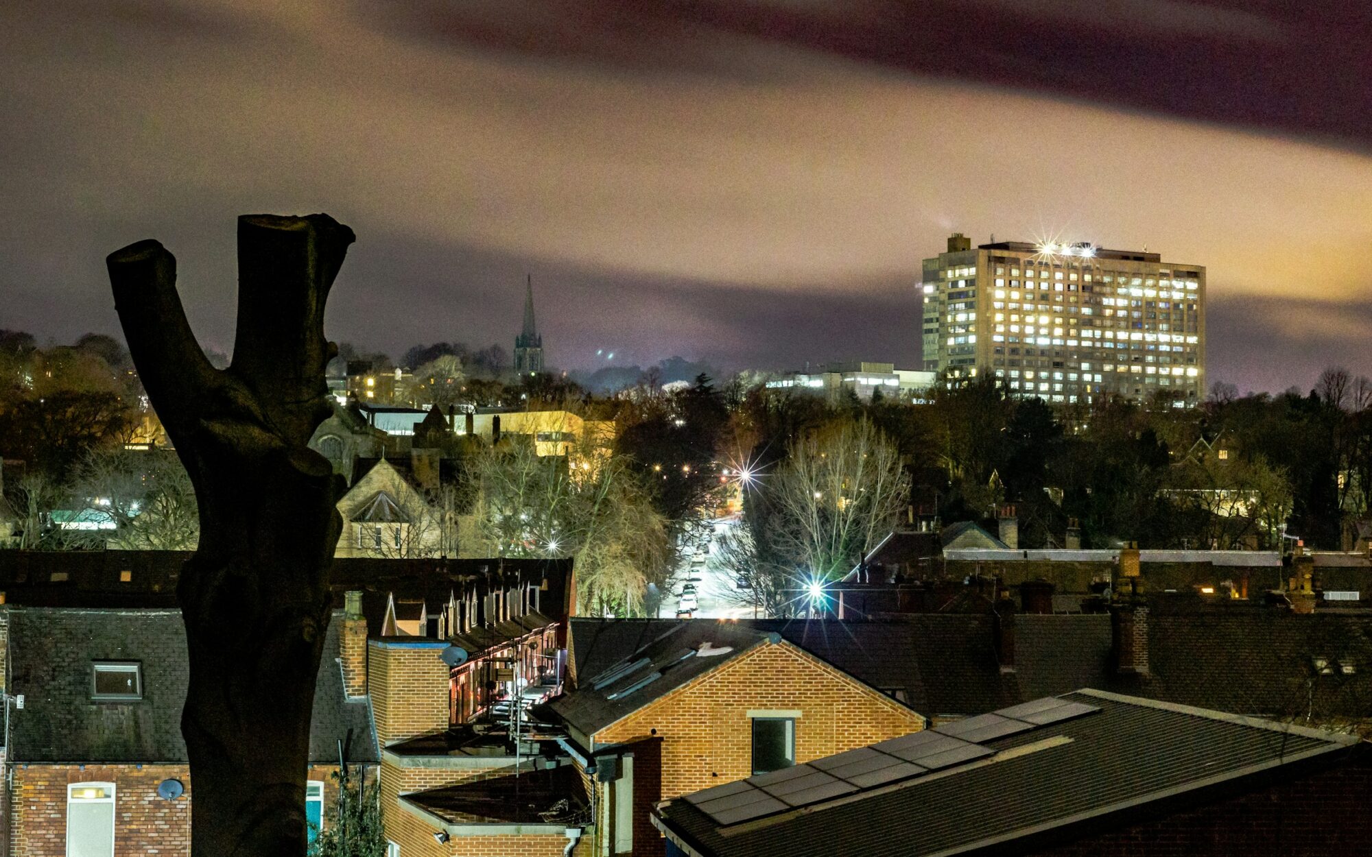 Sheffield General Cemetery looking towards the Royal Hallamshire Hospital.
