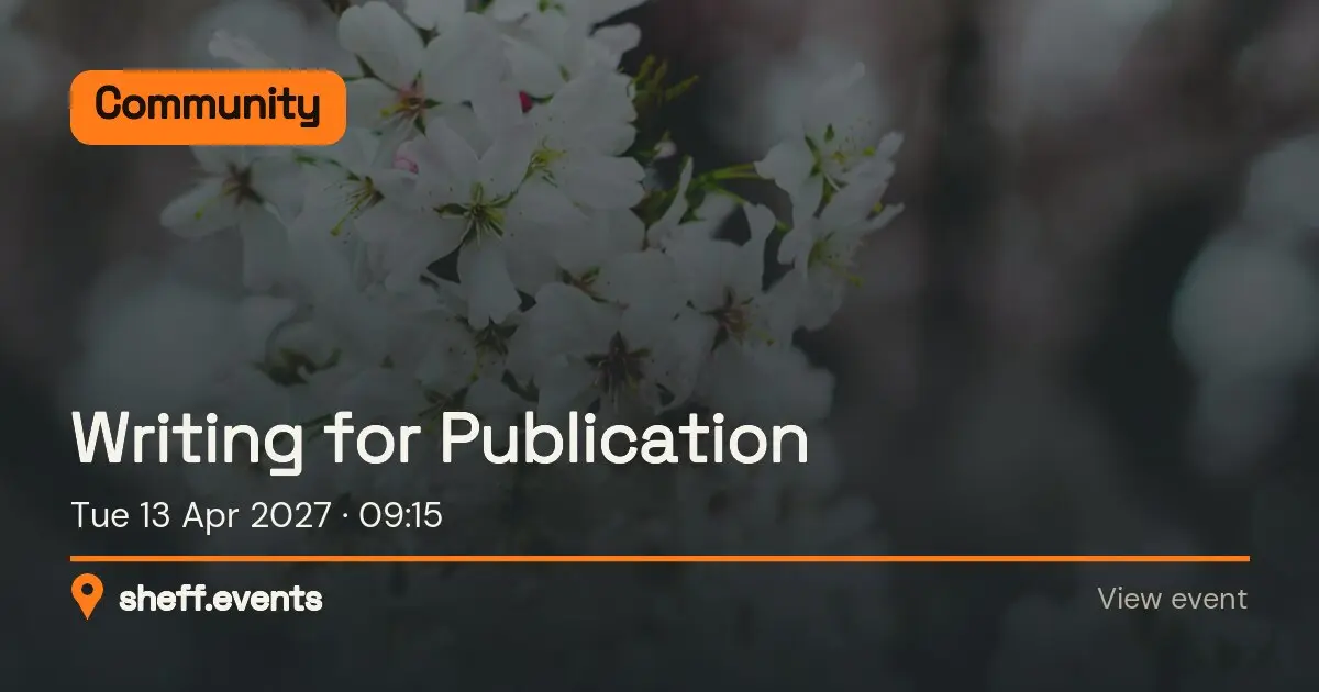 Writing for Publication. Tue 13 Apr 2027.
