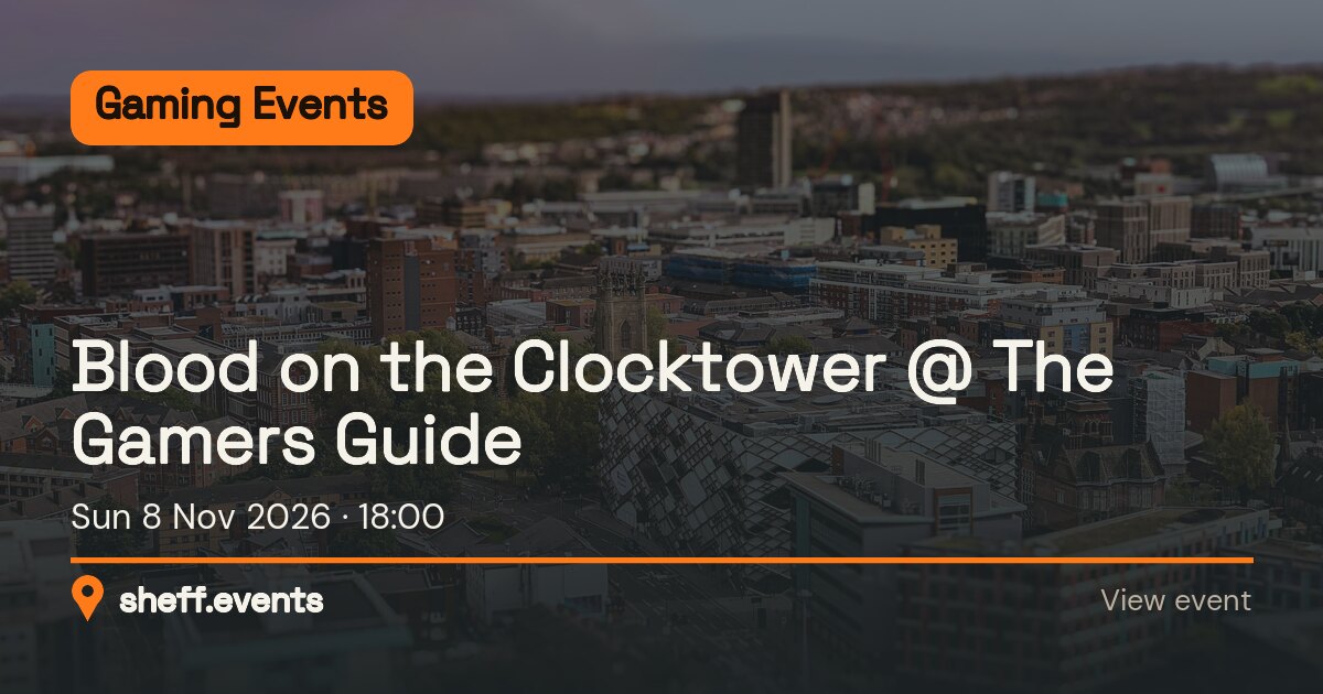 Blood on the Clocktower @ The Gamers Guide. Sun 8 Nov 2026.