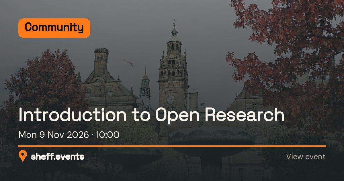 Introduction to Open Research. Mon 9 Nov 2026.
