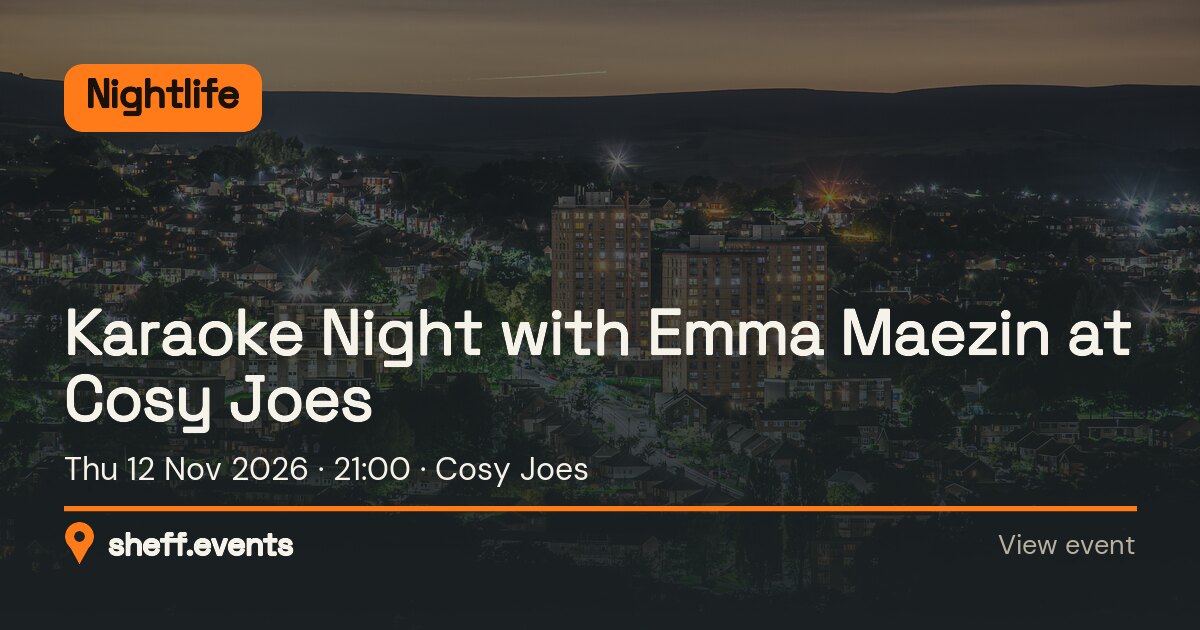 Karaoke Night with Emma Maezin at Cosy Joes. Thu 12 Nov 2026. Cosy Joes.