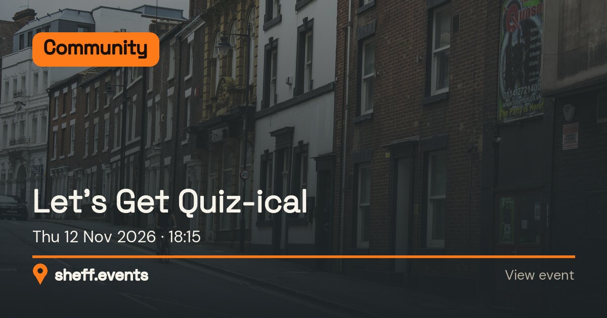 Let’s Get Quiz-ical. Thu 12 Nov 2026.