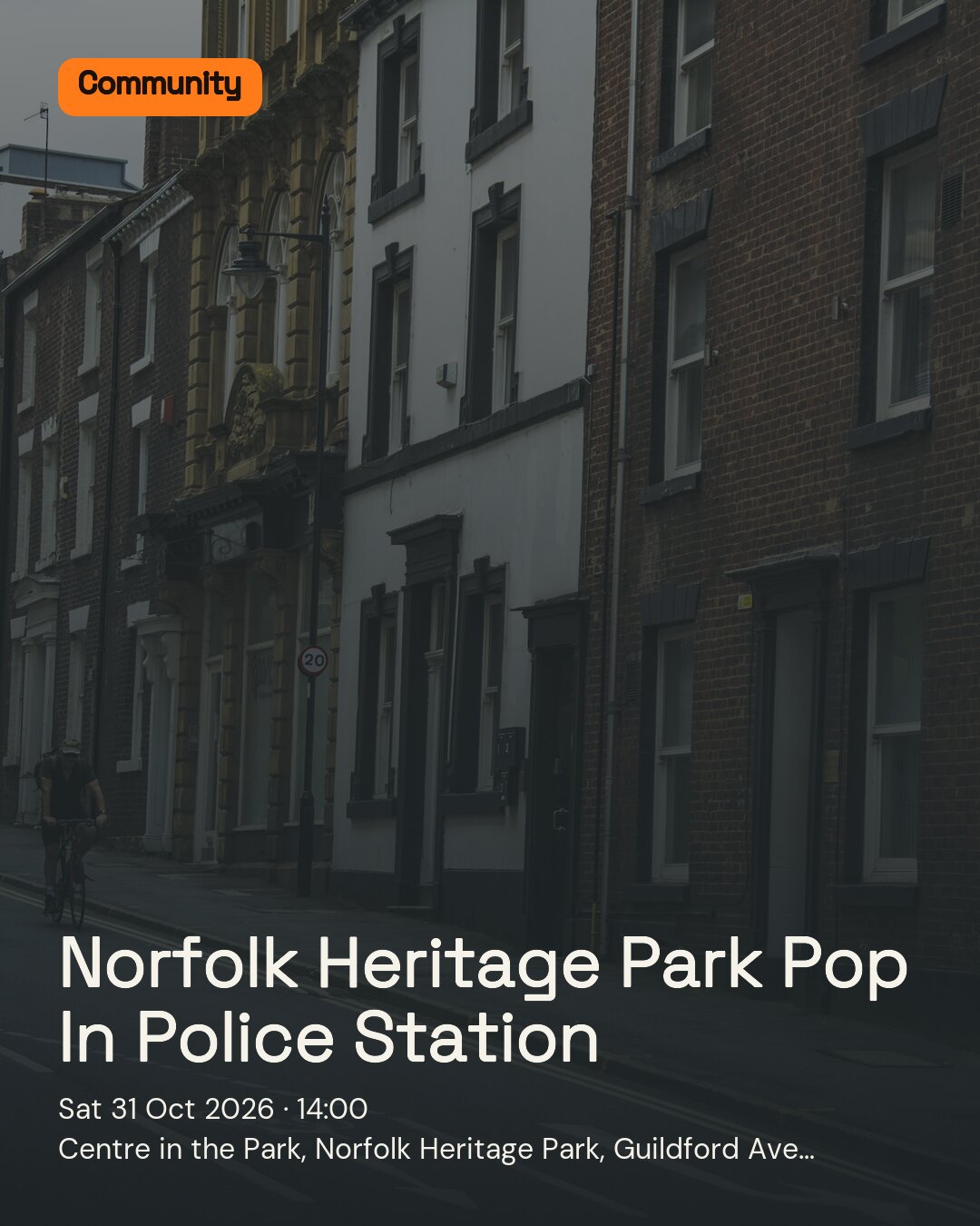 Norfolk Heritage Park Pop In Police Station. Sat 31 Oct 2026. Centre in the Park, Norfolk Heritage Park, Guildford Ave, Sheffield.