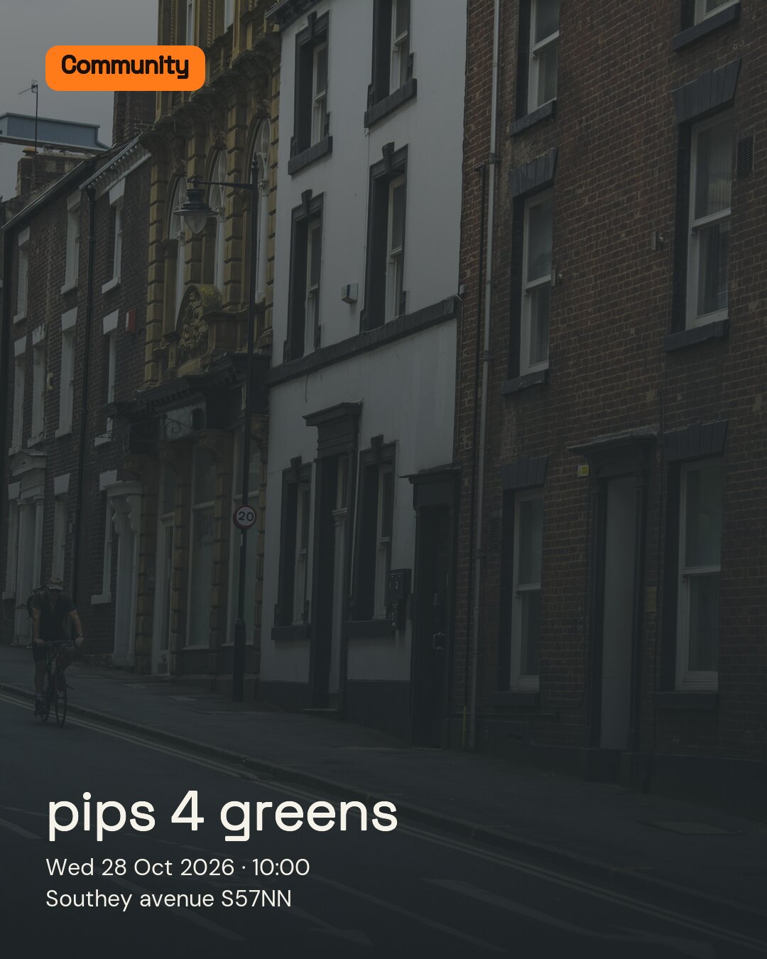 pips 4 greens. Wed 28 Oct 2026. Southey avenue S57NN.