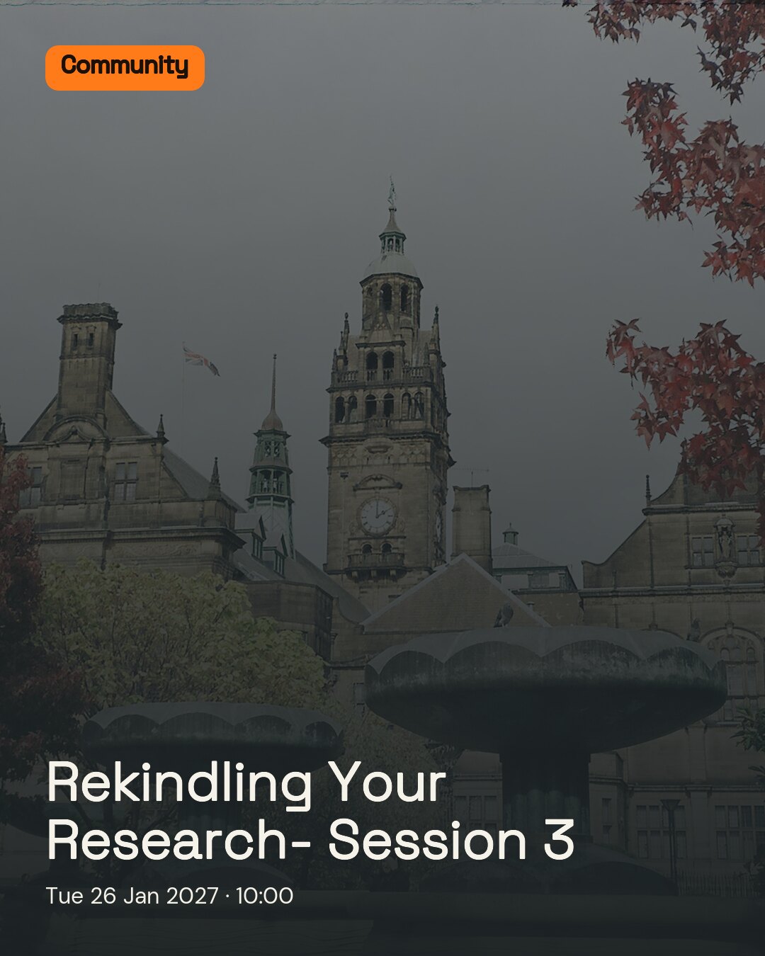 Rekindling Your Research- Session 3. Tue 26 Jan 2027.