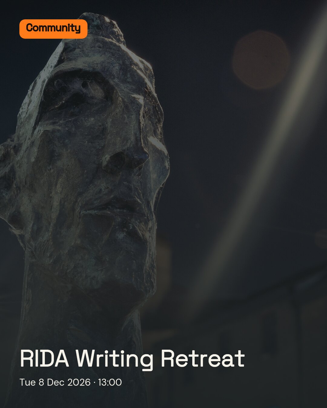 RIDA Writing Retreat. Tue 8 Dec 2026.