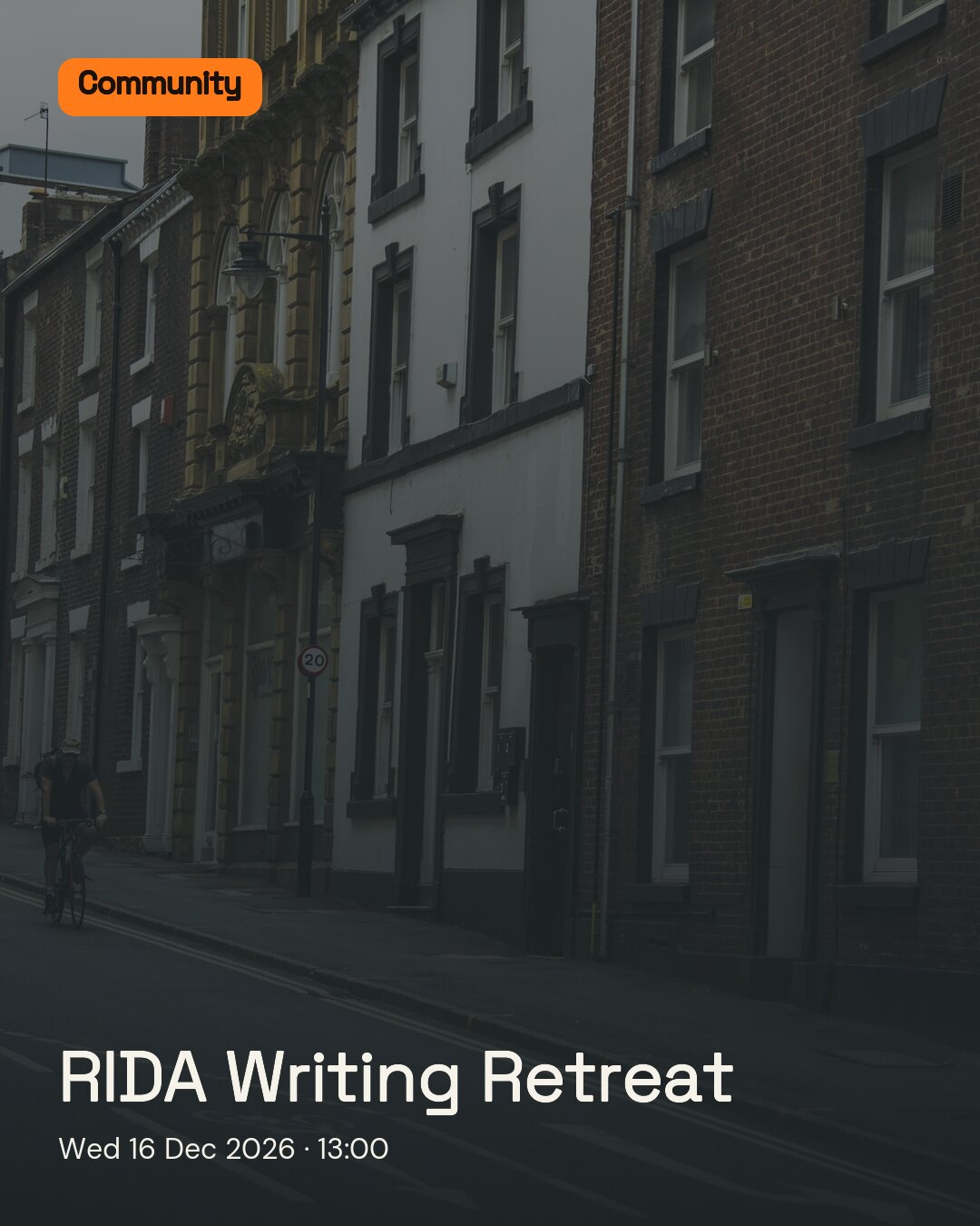 RIDA Writing Retreat. Wed 16 Dec 2026.