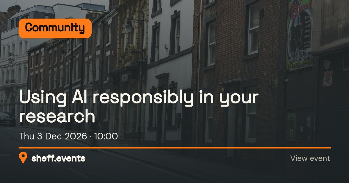 Using AI responsibly in your research. Thu 3 Dec 2026.