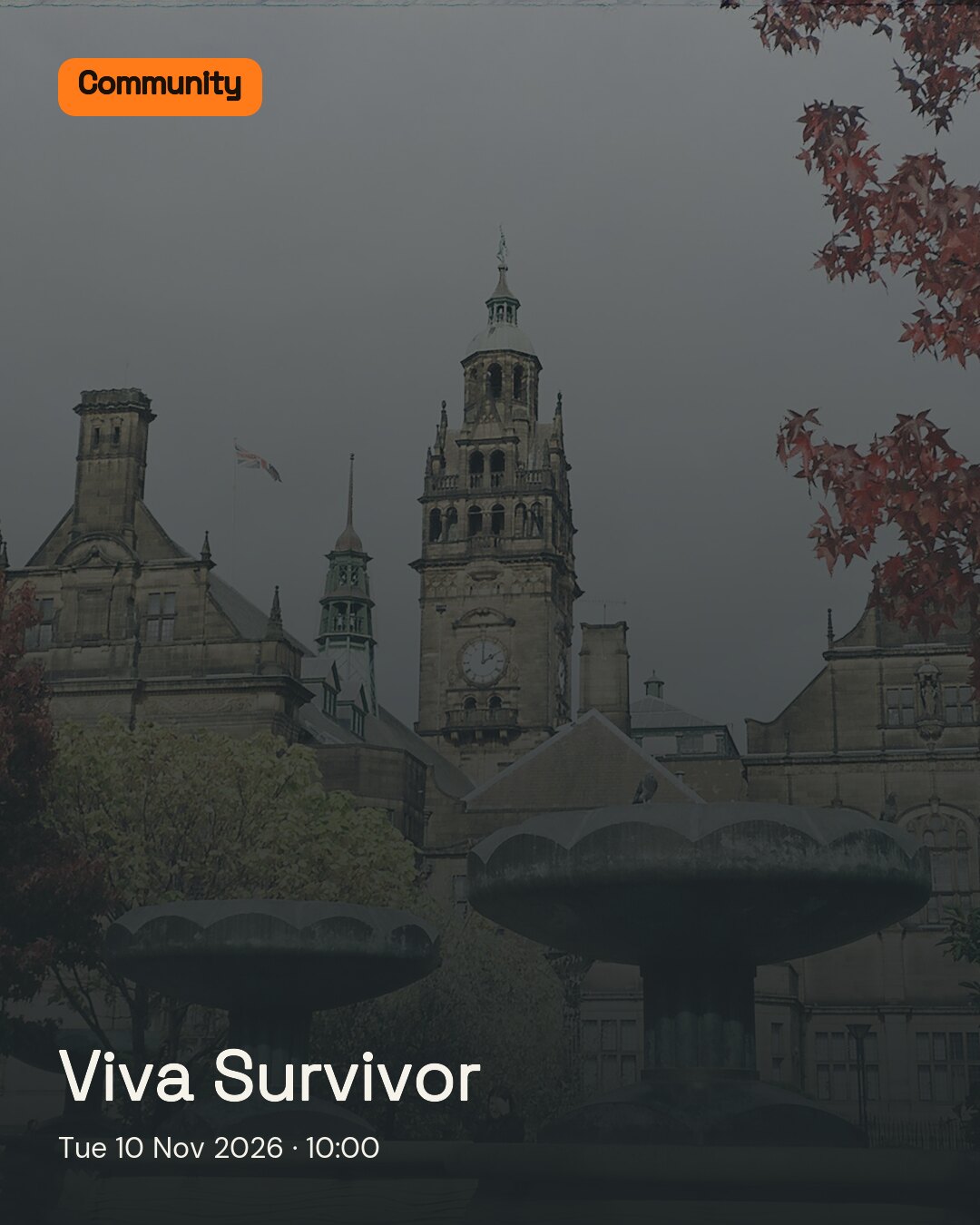 Viva Survivor. Tue 10 Nov 2026.