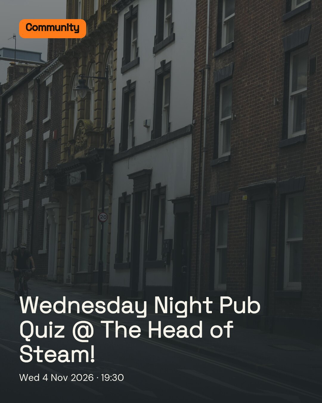 Wednesday Night Pub Quiz @ The Head of Steam!. Wed 4 Nov 2026.