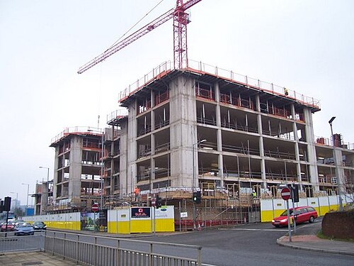 Apartments under construction - geograph.org.uk - 1382985