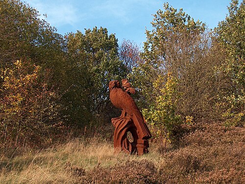 "Bird and Boy" sculpture, Rutland Road, Sheffield - geograph.org.uk - 2662640