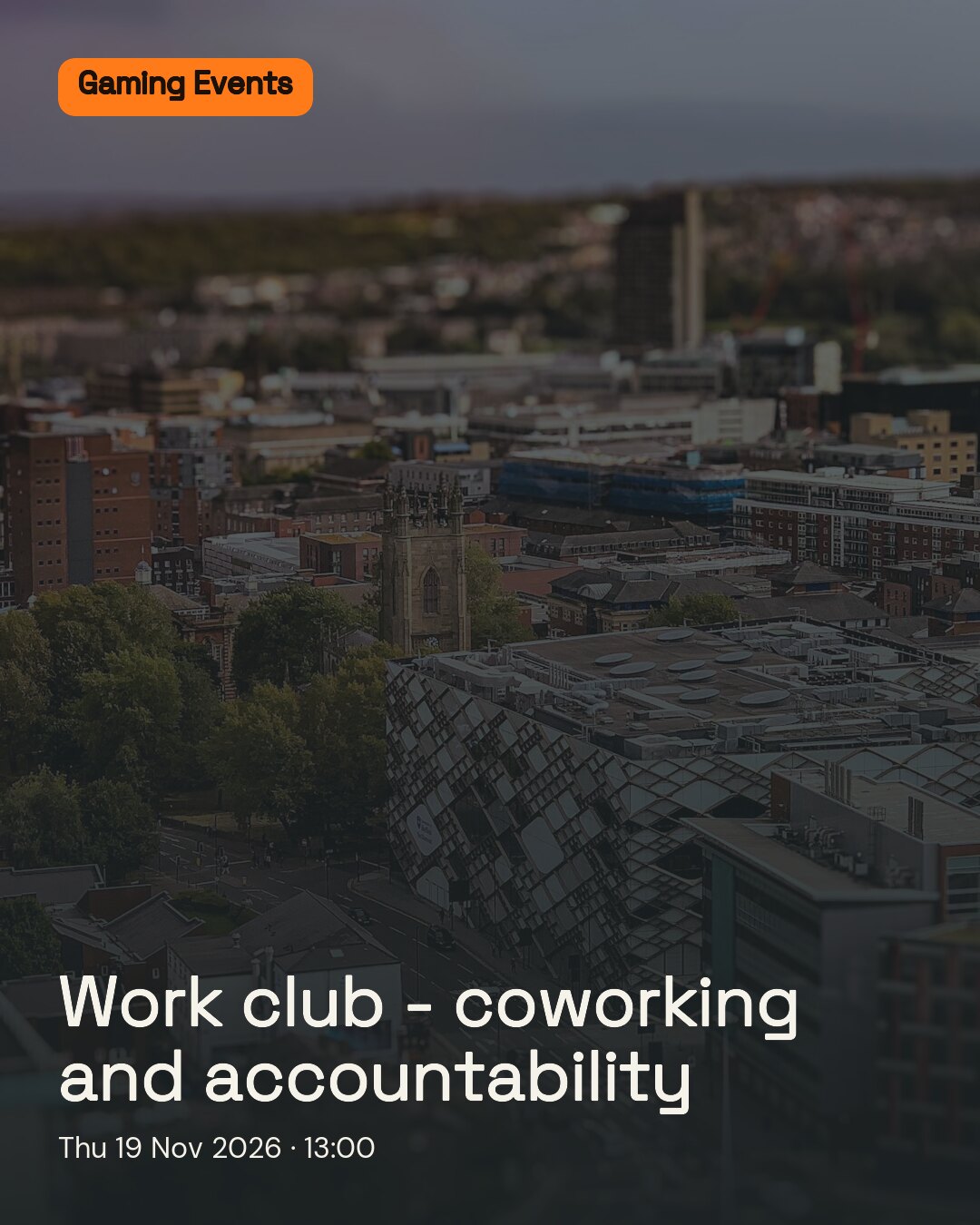 Work club - coworking and accountability. Thu 19 Nov 2026.